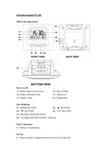 radio controlled clock with appointment alarm - Technoline