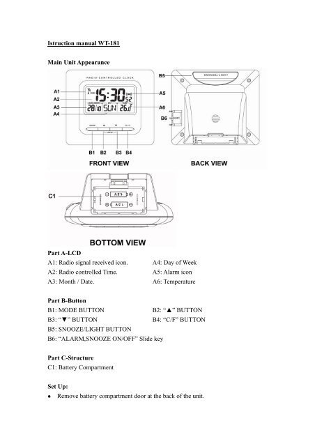 radio controlled clock with appointment alarm - Technoline