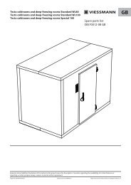 TECTO coldrooms spare part list - Viessmann Kältetechnik