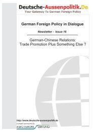 German-Chinese Relations: Trade Promotion Plus Something Else