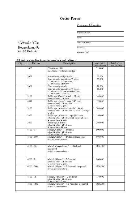 order form model
8 - 8 Model „Vanes order form model
8 - 8 Model „Vanes