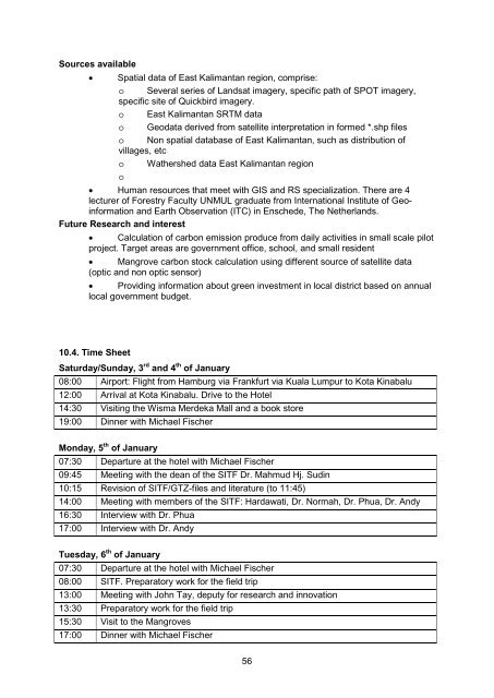 Report for the German Agency for Technical Cooperation (GTZ) - UMS