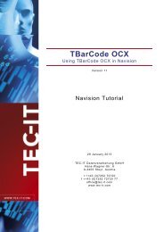 TBarCode OCX Navision Tutorial V11 - Tec-It