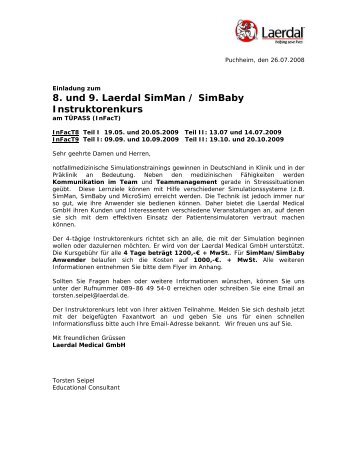 8. und 9. Laerdal SimMan / SimBaby Instruktorenkurs - bei Laerdal