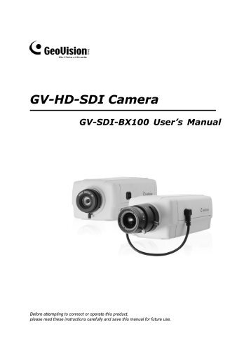 GV-HD-SDI Camera - GeoVision