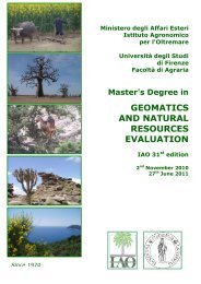geomatics and natural resources evaluation - Istituto Agronomico ...