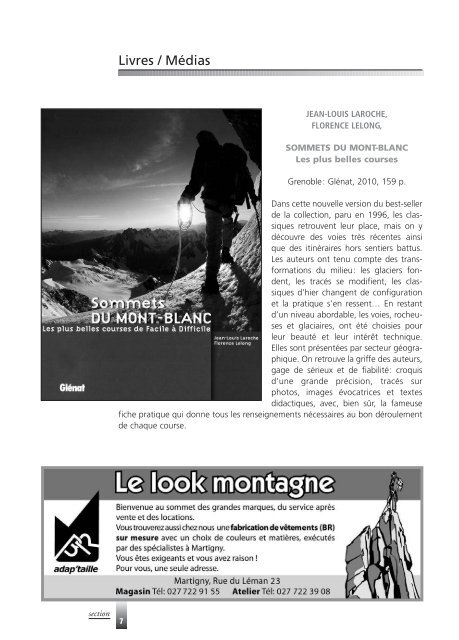 Cordée journal programme 2011 - Section Monte Rosa