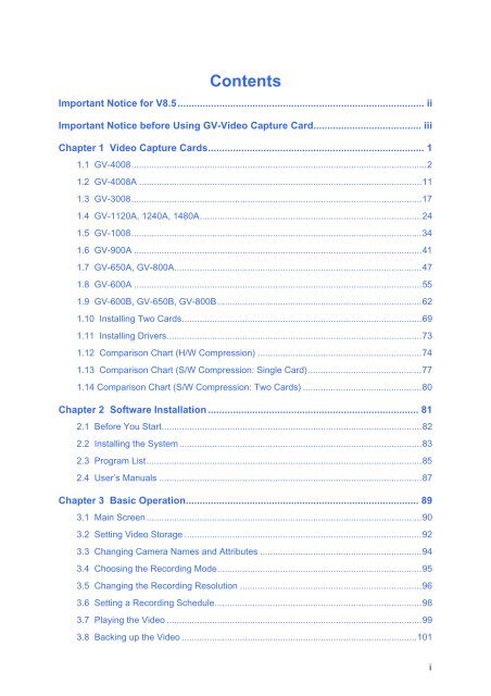 Quick Start Guide V8.5 - Geovision DVR Cards