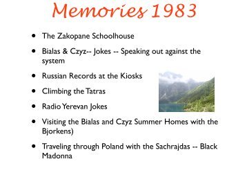 • The Zakopane Schoolhouse • Bialas & Czyz-- Jokes -- Speaking ...