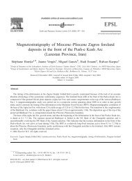 Magnetostratigraphy of Miocene–Pliocene Zagros foreland deposits ...