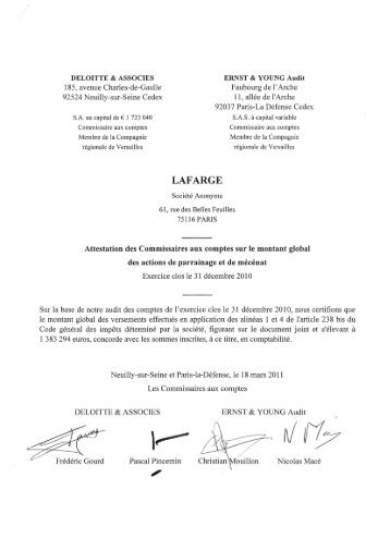 Lafarge document