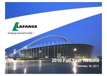 The slides for the analyst presentation - Lafarge