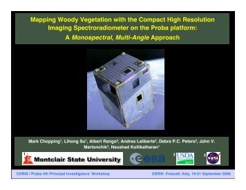 Mapping Woody Vegetation with the Compact High Resolution - ESA