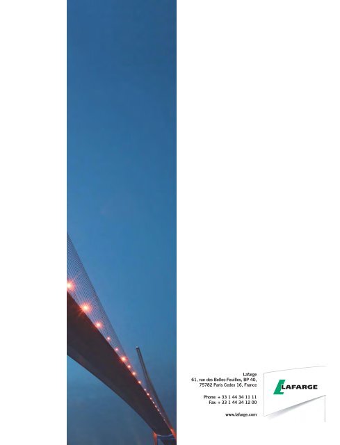 Brochure: Lafarge, Leader in a Sustainable World