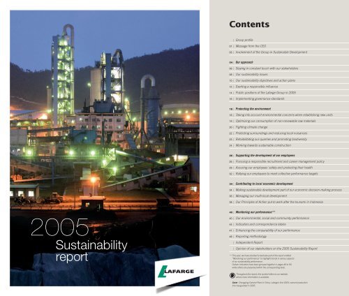 2005 Sustainability Report - Lafarge