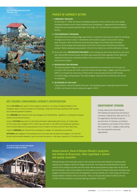 2005 Sustainability Report - Lafarge