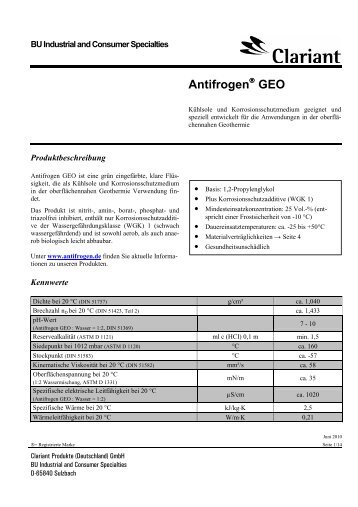 TMB Antifrogen GEO deutsch - Juni 2010 - Clariant
