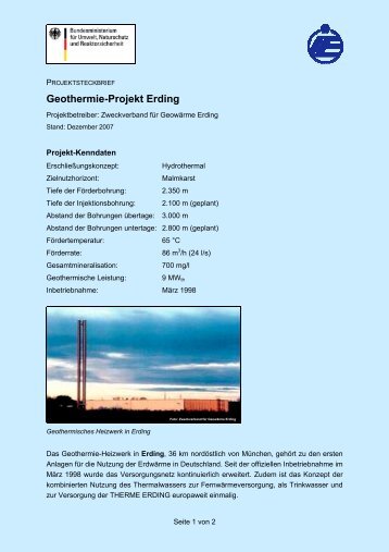 Geothermie-Projekt Erding - IE Leipzig