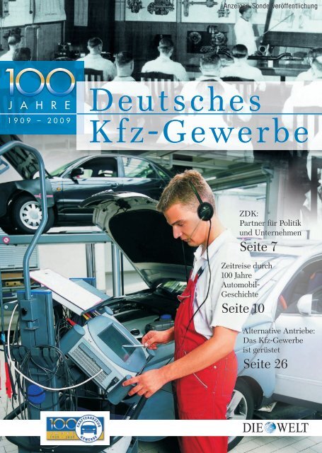 Jubiläums-Beilage "Die Welt" - KFZ Gewerbe