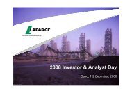 Presentation to the analysts and investors - Lafarge