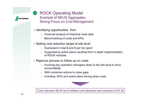 Presentation to the analysts and investors - Lafarge