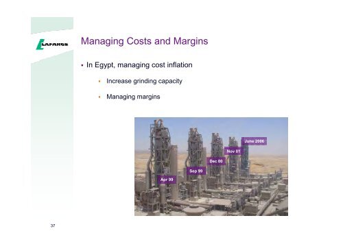 Presentation to the analysts and investors - Lafarge