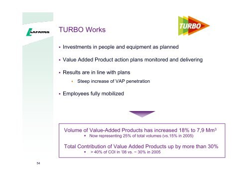 Presentation to the analysts and investors - Lafarge