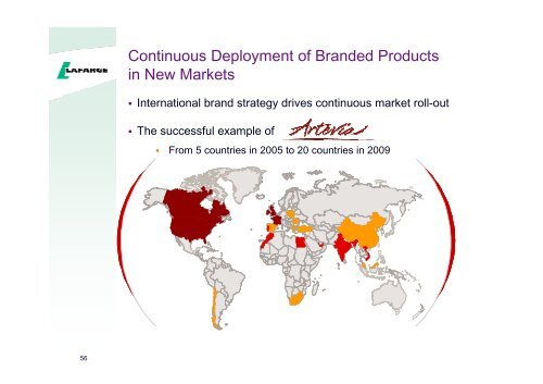 Presentation to the analysts and investors - Lafarge