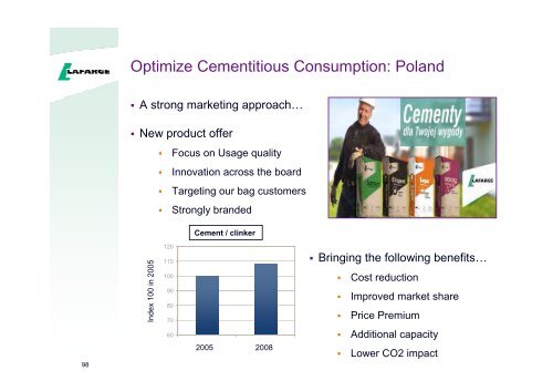 Presentation to the analysts and investors - Lafarge