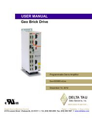 Geo Brick Drive User Manual - Delta Tau