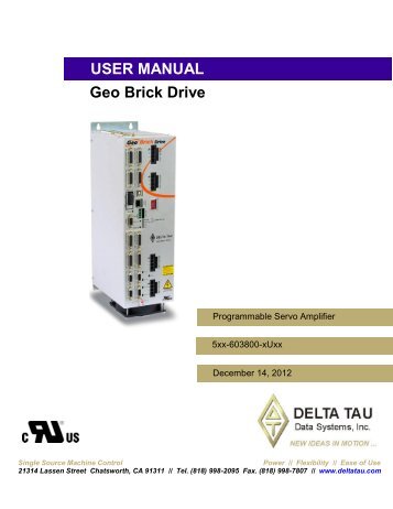 Geo Brick Drive User Manual - Delta Tau