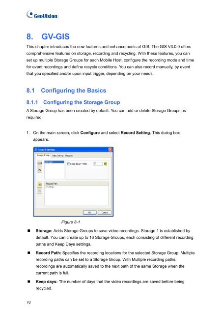 GeoVision V8.5 Feature Guide (PDF) - XTECHCAM