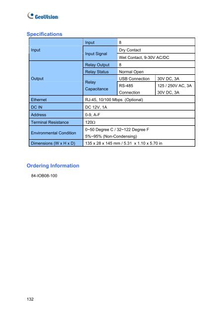 GeoVision V8.5 Installation Guide - XTECHCAM