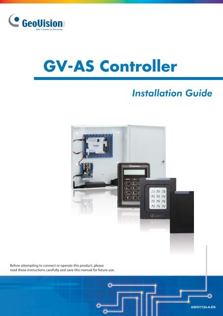 GV-AS Controller User Manual - ApexCCTV