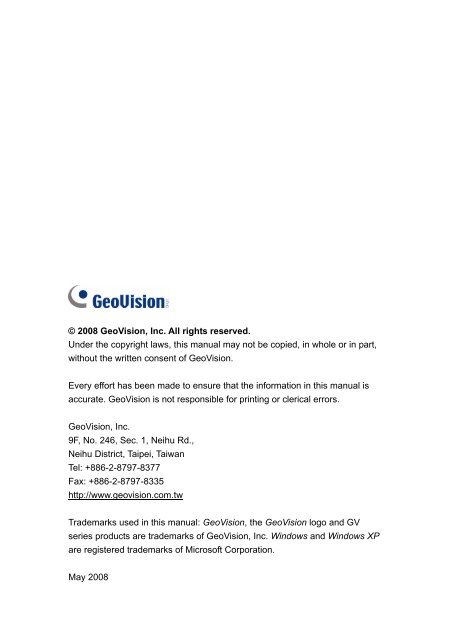 GV-LPR License Plate Recognition User Manual - GeoVision