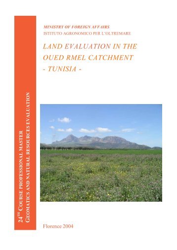 land evaluation in the oued rmel catchment - tunisia - Istituto ...