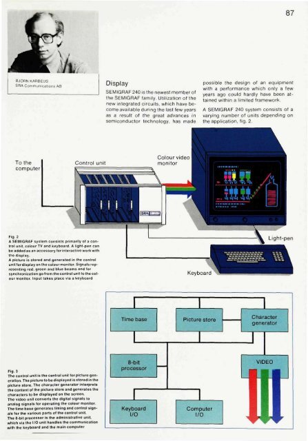 Colour Display System SEMIGRAF 240 - The history of Ericsson