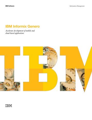 IBM Informix Genero Brochure - International Informix Users Group