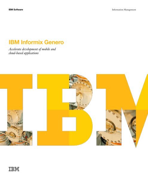 IBM Informix Genero Brochure - International Informix Users Group